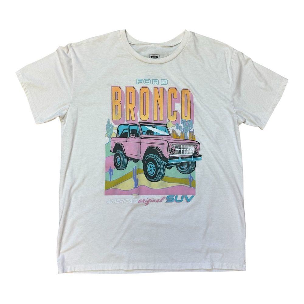 Ford Bronco America’s Original SUV Graphic Tee XL Pink Blue Desert Vintage